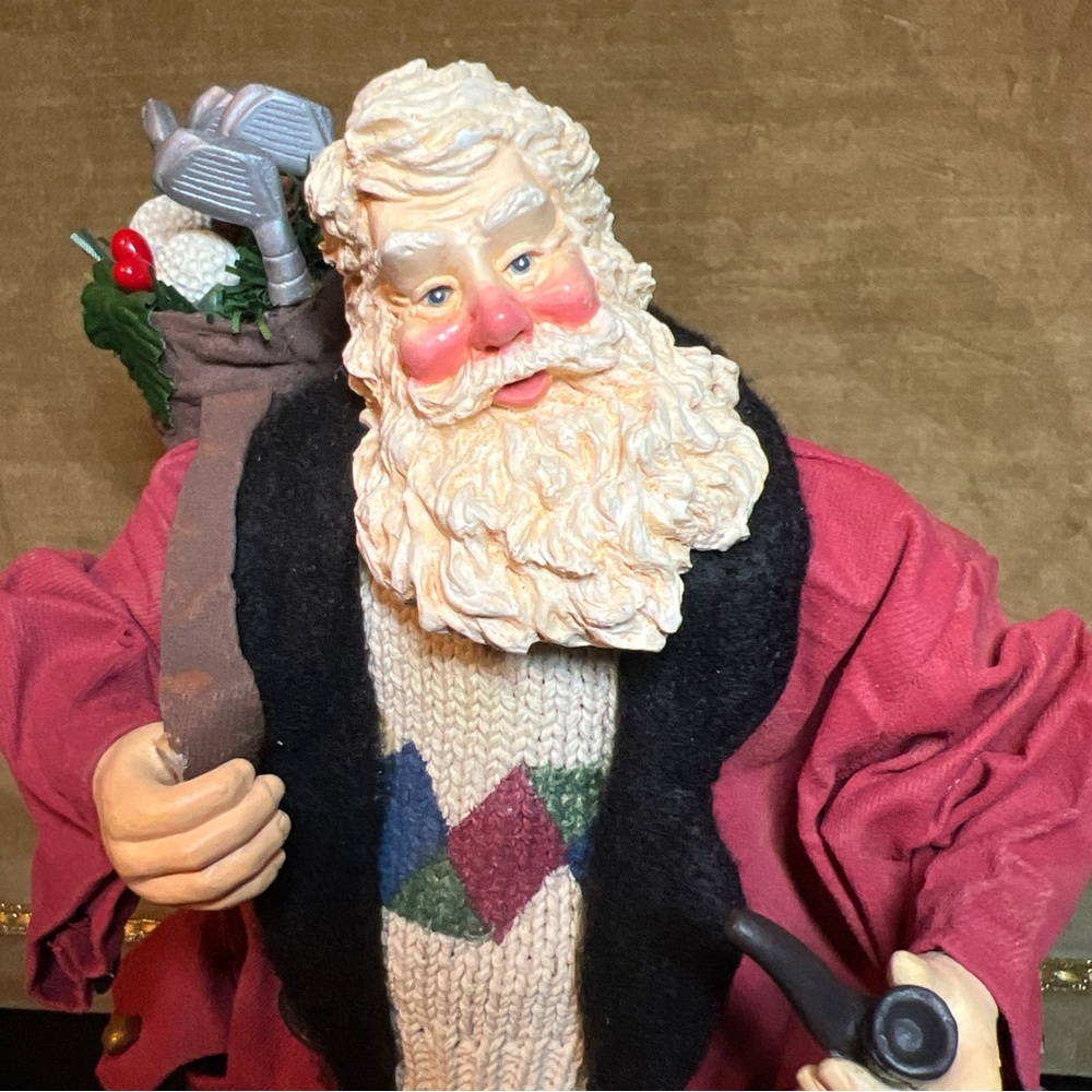 Possible Dreams Christmas Santa Claus Golf Bag Clothique Figurine - Picture 2 of 8